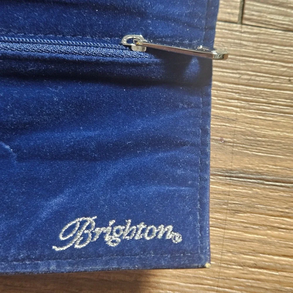 Brighton‎ Anchors Aweigh Nautical Mermaid Jewelry Roll Velvet Travel Organizer